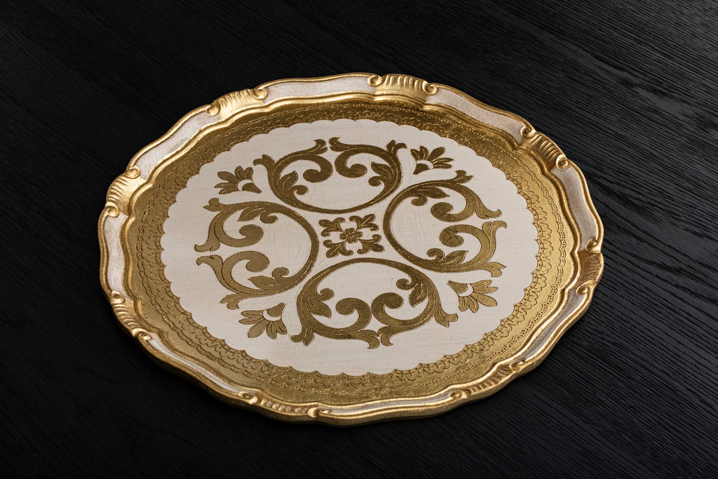 Round Gold Tray - Royal Style