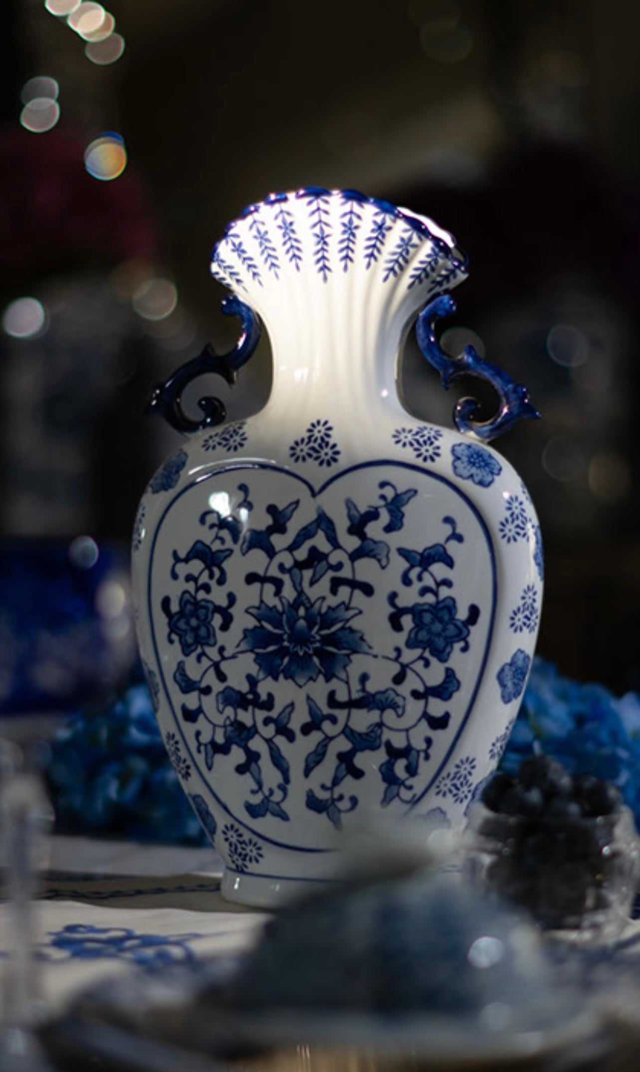 Handpainted Ceramic Vase - Chinoiseries